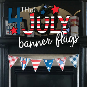 4th of July Banner Flags (PDF)