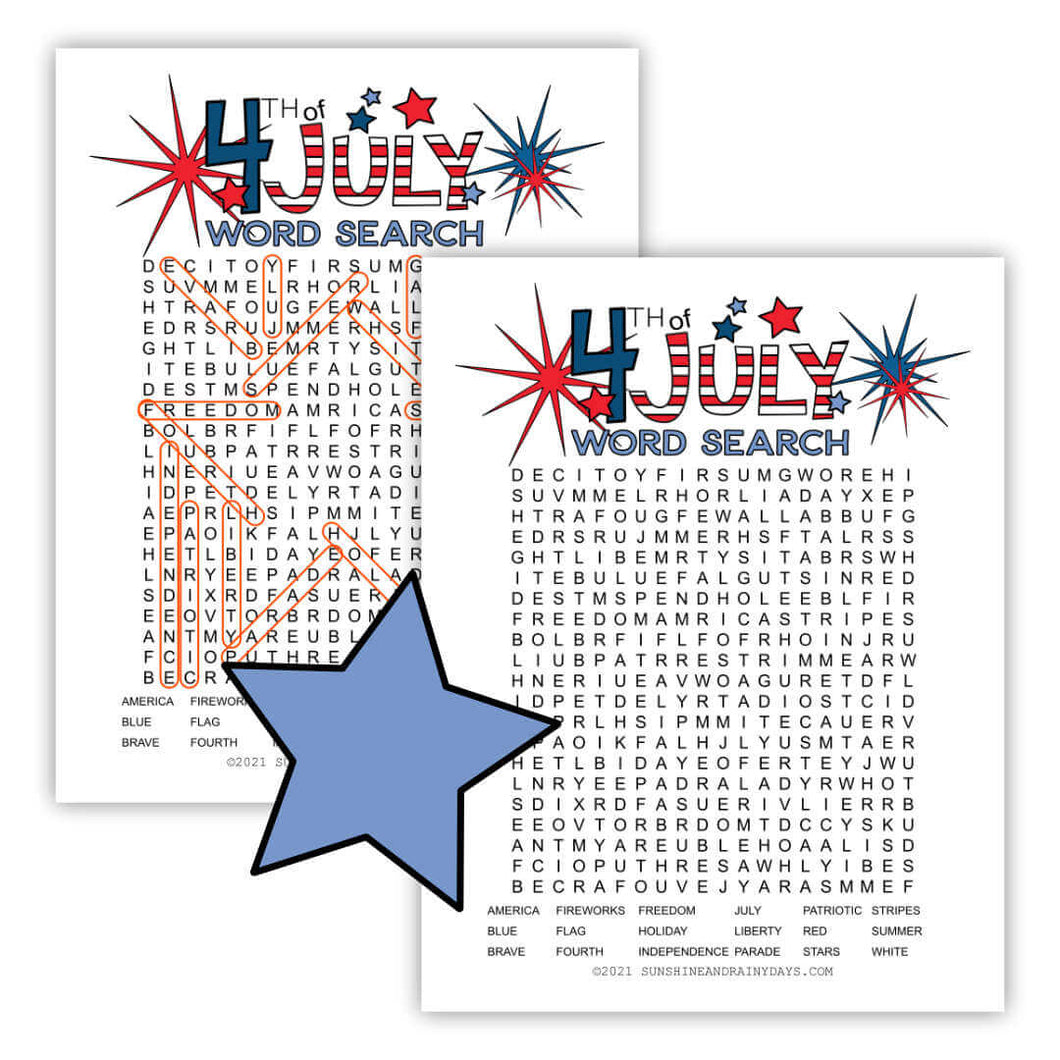 4th of July Word Search (PDF)