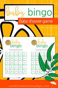 Baby Bingo - Baby Shower Game (PDF)