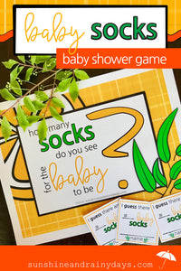 How Many Socks - Baby Shower Activity (PDF)