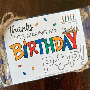 Birthday Party Favor Popcorn Tag (PDF)