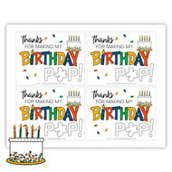Birthday Party Favor Popcorn Tag (PDF)