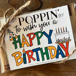 Happy Birthday Microwave Popcorn Tag (PDF)