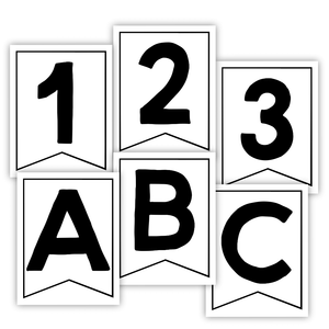 Large Banner Letters And Numbers - Black (PDF)