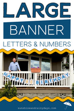 Large Banner Letters And Numbers - Blue (PDF)