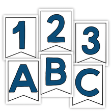 Large Banner Letters And Numbers - Blue (PDF)