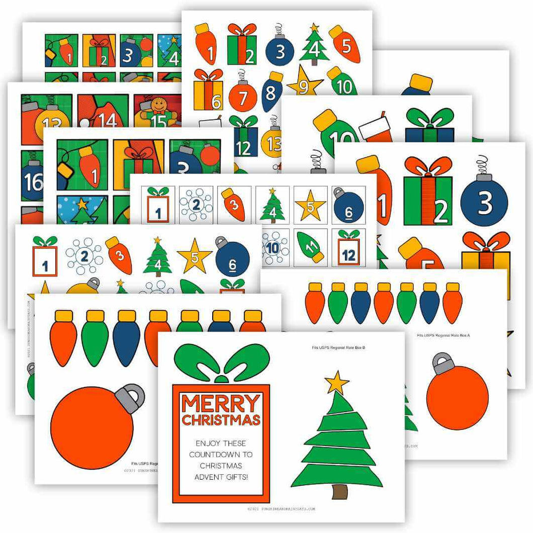 Christmas Advent Calendar For College Students Box Decor - PDF