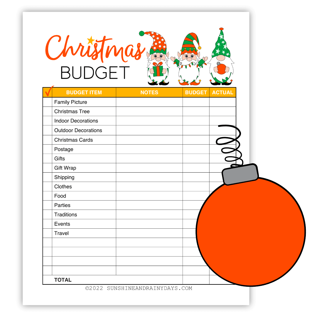 Christmas Budget Worksheet (PDF) – Sunshine And Rainy Days for Free Printable Christmas Budget Planner