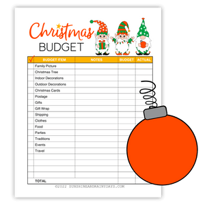 Christmas Budget Worksheet (PDF)