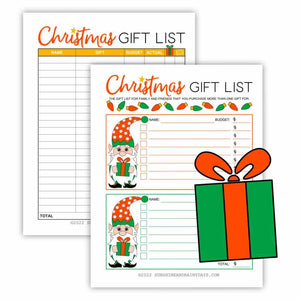 Christmas Gift List (PDF)