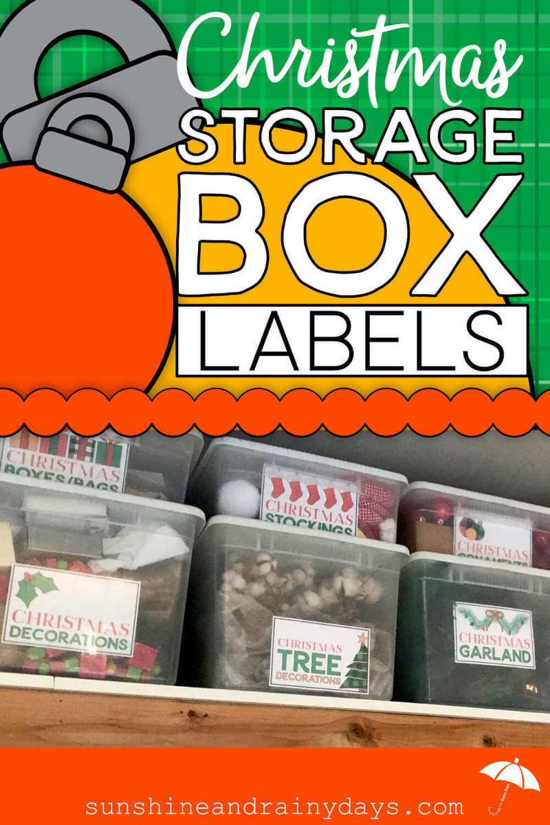 Christmas Storage Box Labels (PDF) – Sunshine And Rainy Days