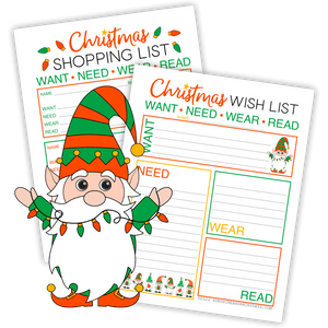 Christmas Want Need Wear Read Wish And Gift List (PDF)