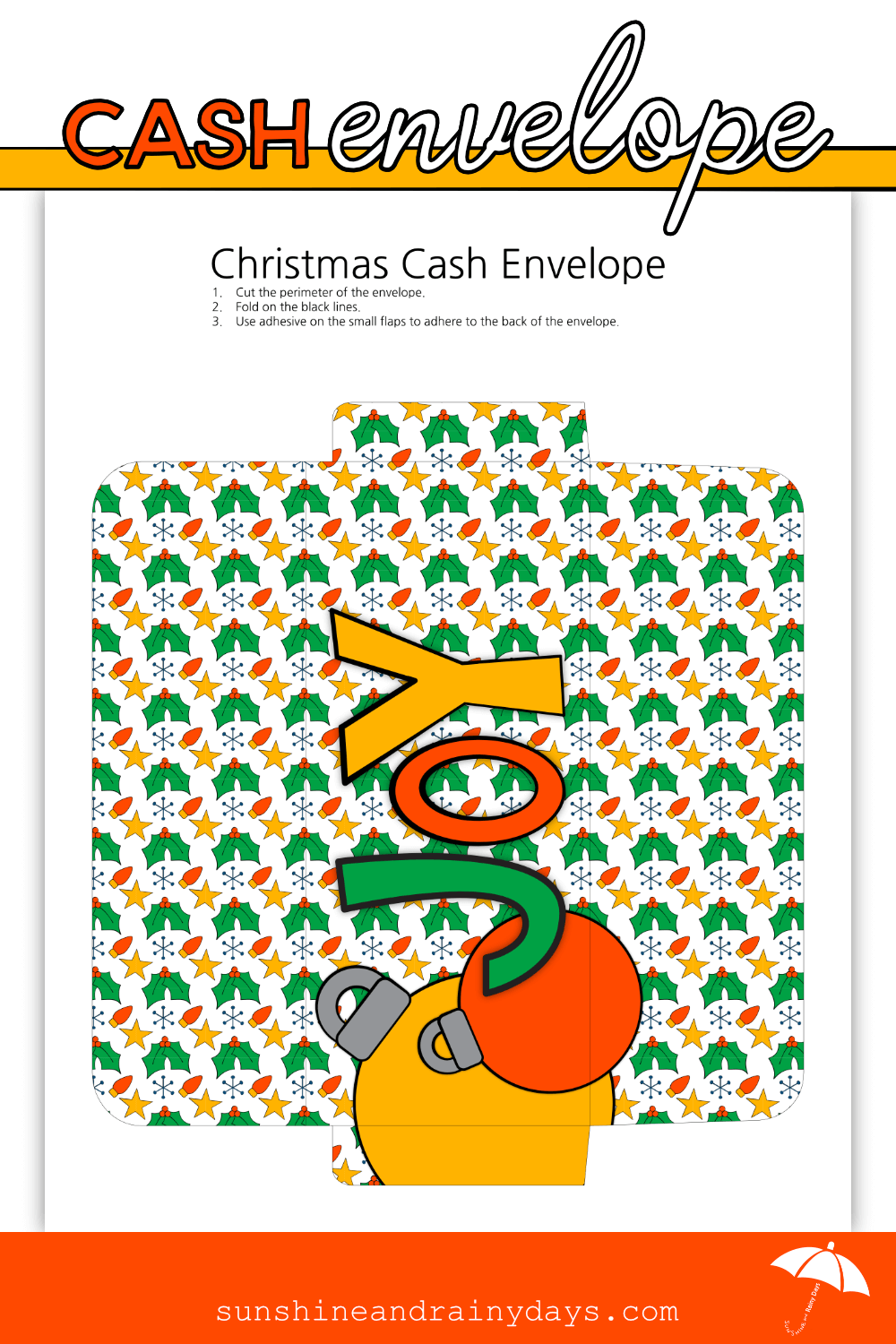 Printable Christmas Cash Envelope (PDF)