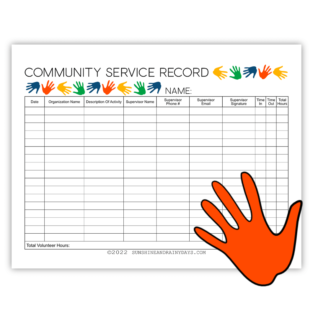 Community Service Record (PDF)