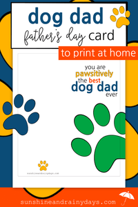 Dog Dad Father's Day Card (PDF)