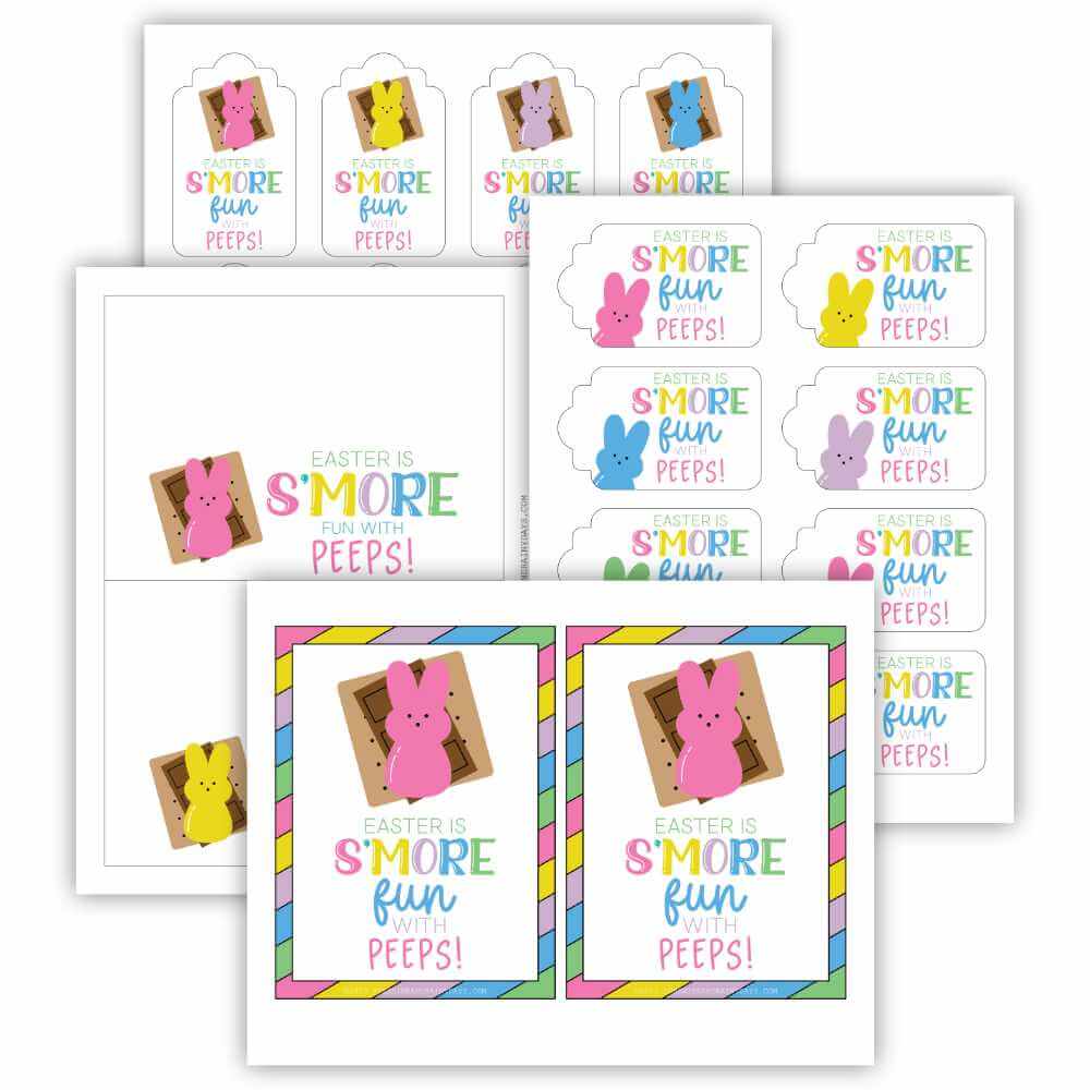 Easter Is S'more Fun With Peeps Tags (PDF)