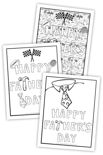 Father's Day Coloring Pages (PDF)