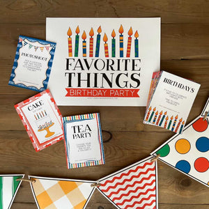 Fillable Favorite Things Birthday Party (PDF)