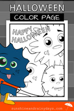 Halloween Color Page (PDF)