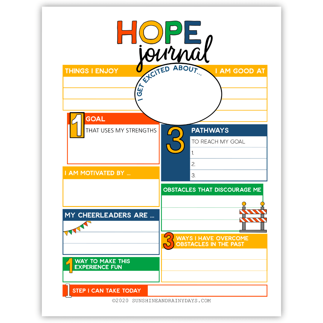 Hope Journal (PDF) Sunshine And Rainy Days