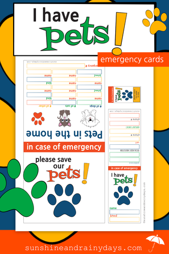 I Have Pets Emergency Cards (PDF)