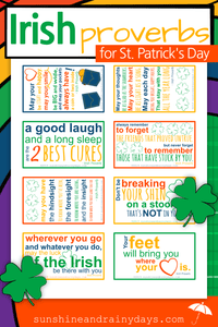 Irish Proverbs Printable For St. Patrick's Day (PDF)
