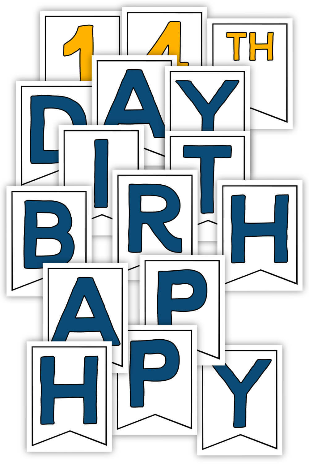 Large Happy Birthday Banner (PDF) – Sunshine And Rainy Days for Free Printable Happy Birthday Banners