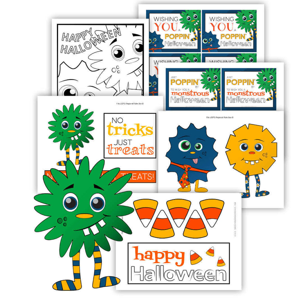 Monstrous Halloween Care Package Printables (PDF)