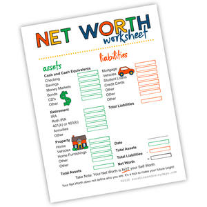 Net Worth Worksheet - PDF
