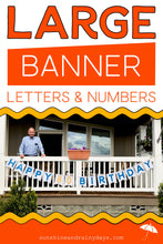 Large Banner Letters And Numbers - Red (PDF)