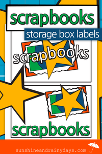 Scrapbooks Storage Box Labels (PDF)