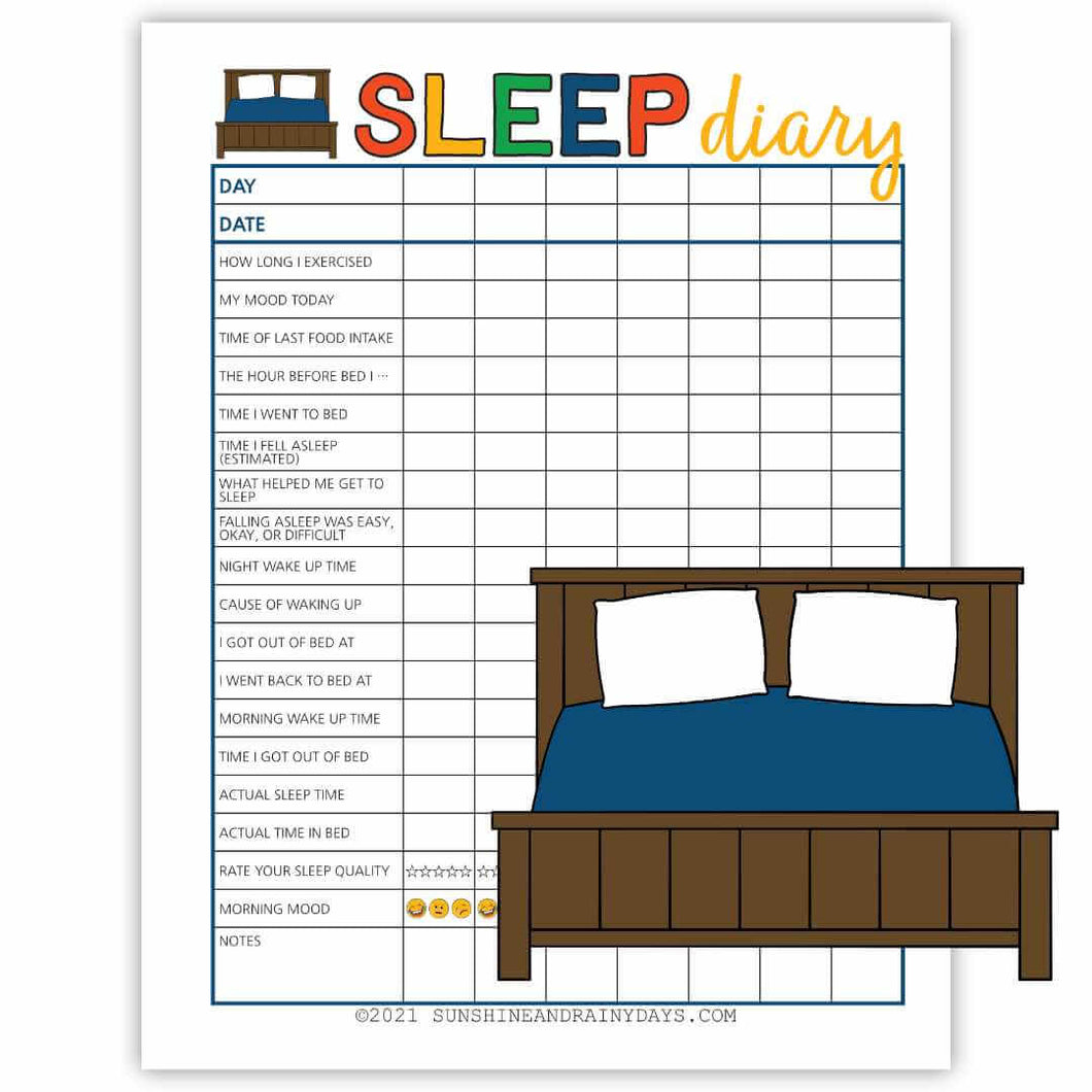 Sleep Diary PDF Sunshine And Rainy Days sleep-diary-pdf-sunshine-and-rainy-days