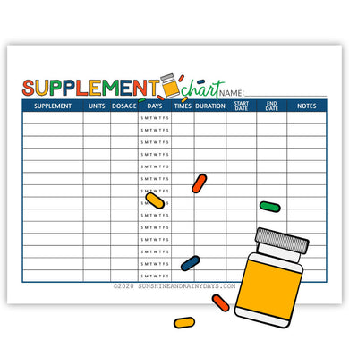 Fillable Supplement Chart (PDF)