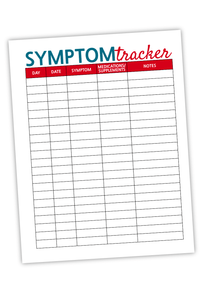 Symptom Tracker For Bloggers Teal & Red (PDF)