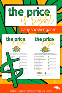 Price Is Right - Baby Shower Game (PDF)
