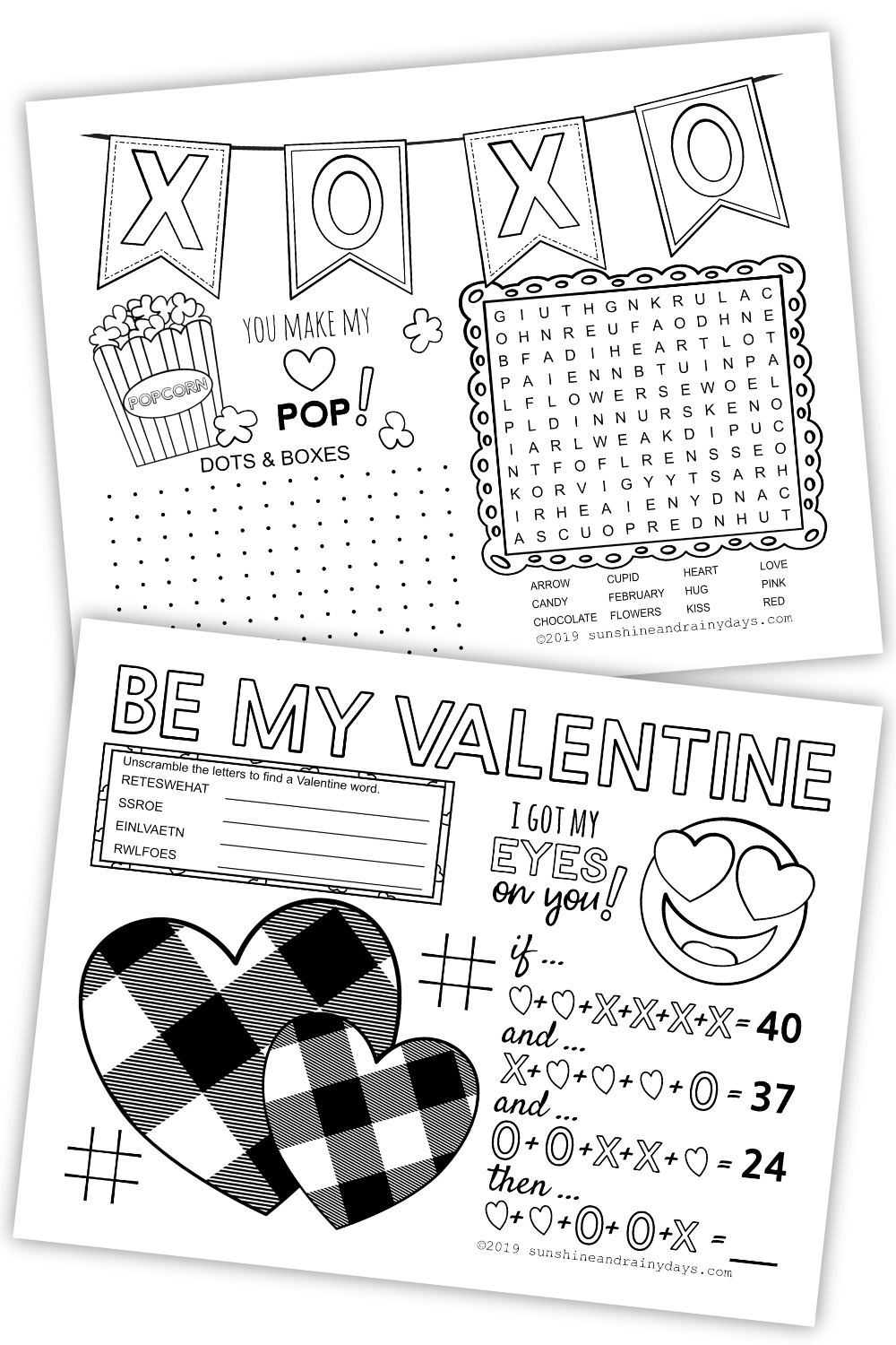 Valentine Activity Sheet (PDF)