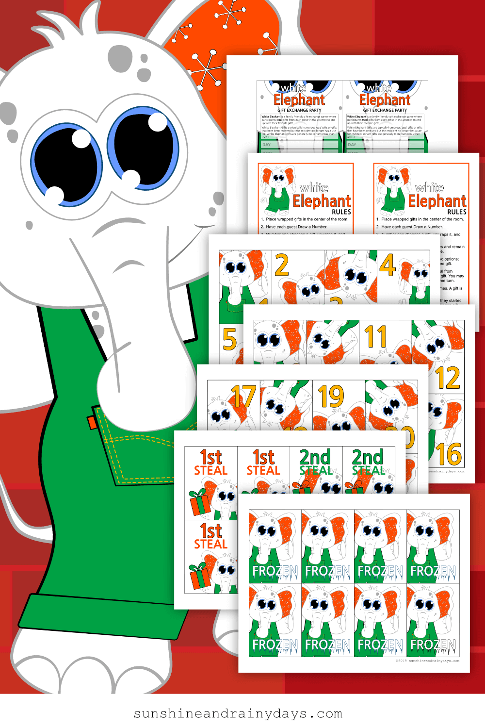 white-elephant-invites-rules-and-game-cards-pdf-sunshine-and-rainy-days for Free Printable White Elephant Numbers White Elephant Invites, Rules, and Game Cards (PDF) – Sunshine And Rainy Days for Free Printable White Elephant Numbers