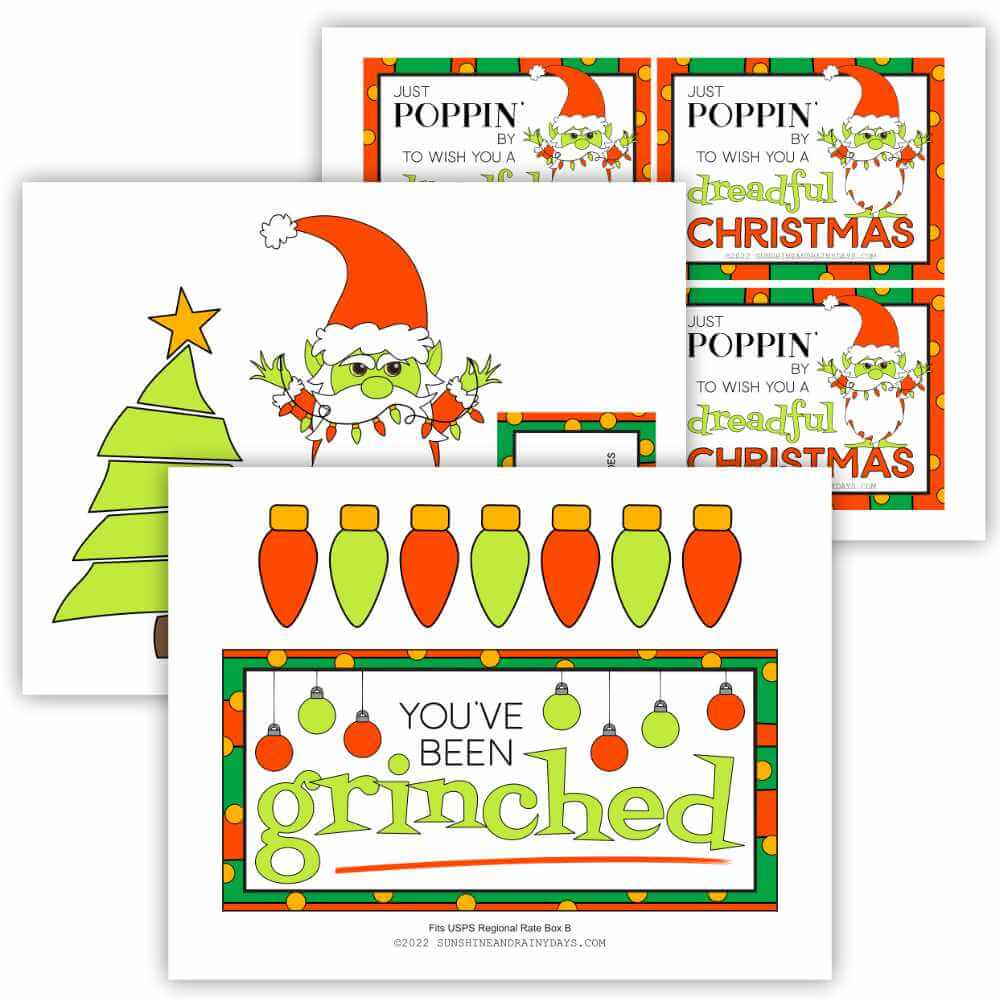 You've Been Grinched Care Package Printables (PDF)